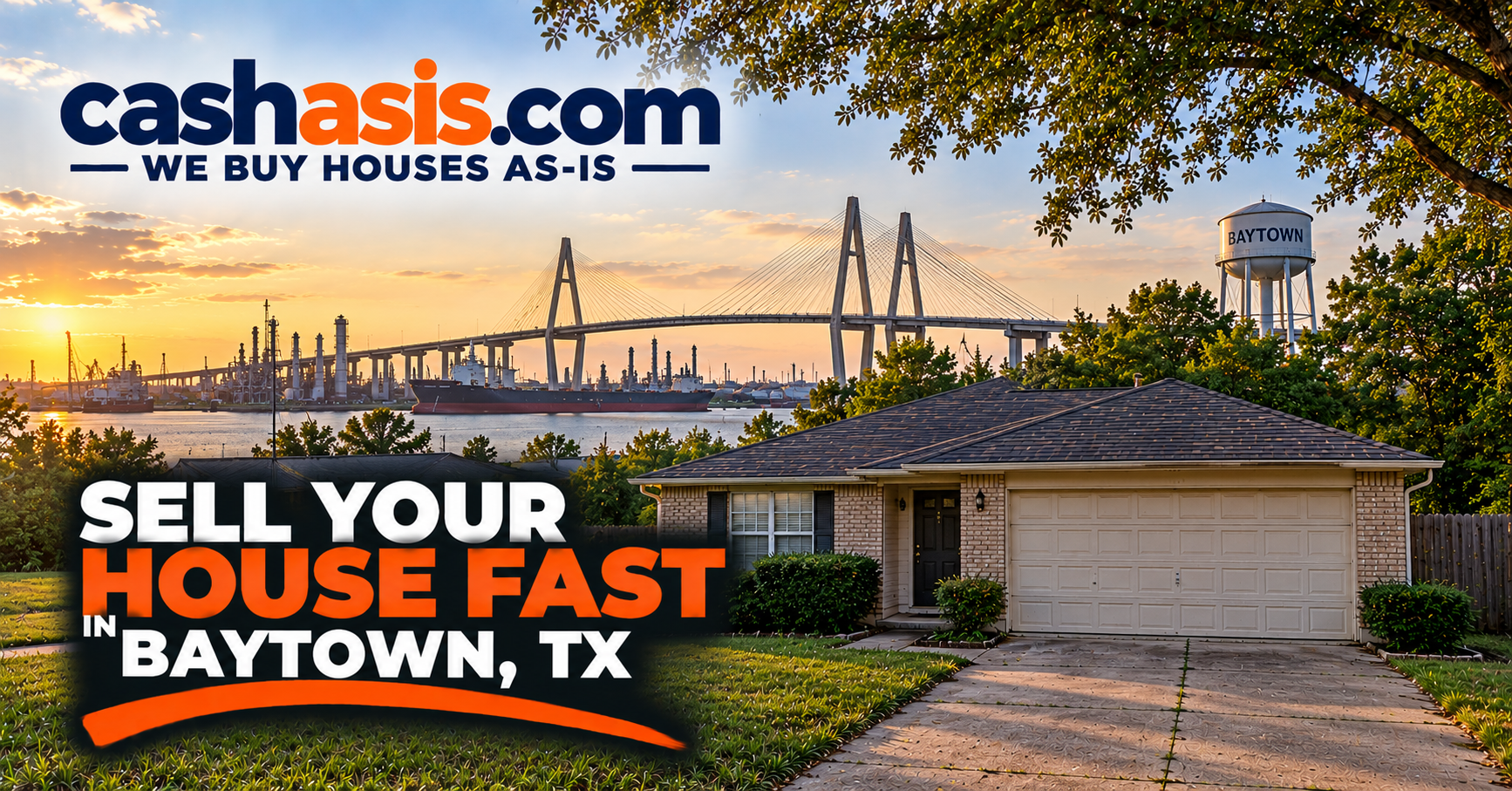 Sell your house fast in Baytown, Texas with CashAsIs